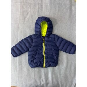 Next Puffer Jacket Baby 12-18M Navy Blue Excellent Hooded Quilted Coat 126298284